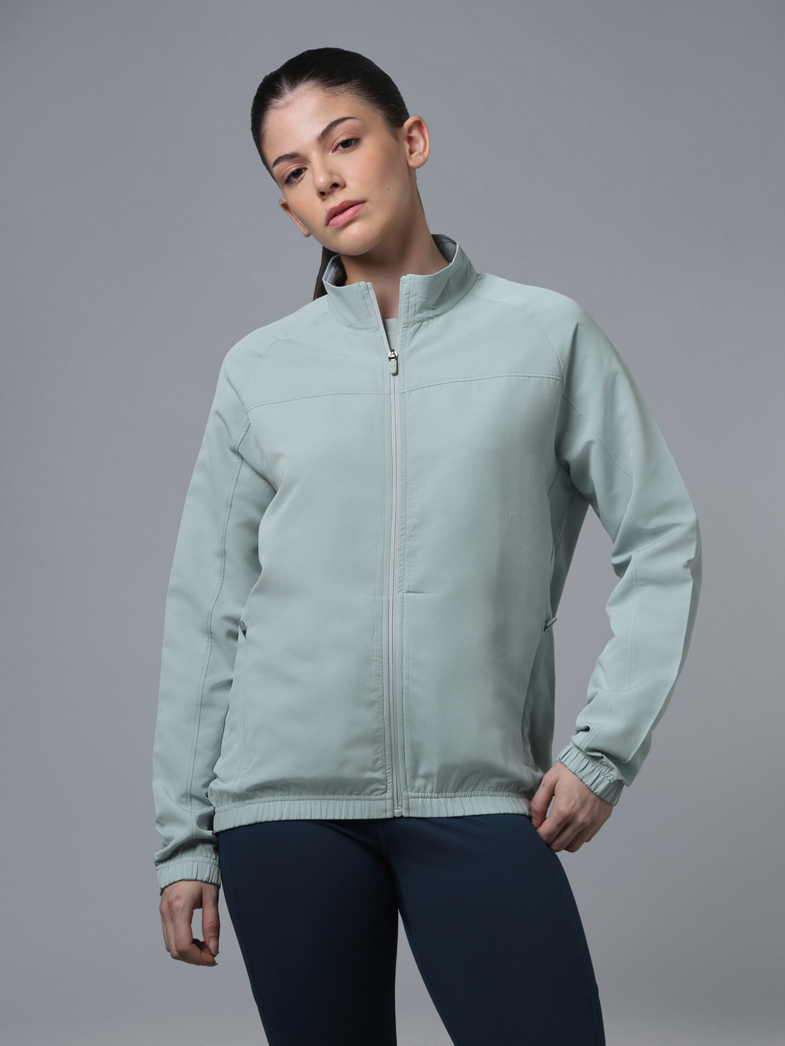 Image of TECHNOSPORT Full Sleeve Solid Women Jacket