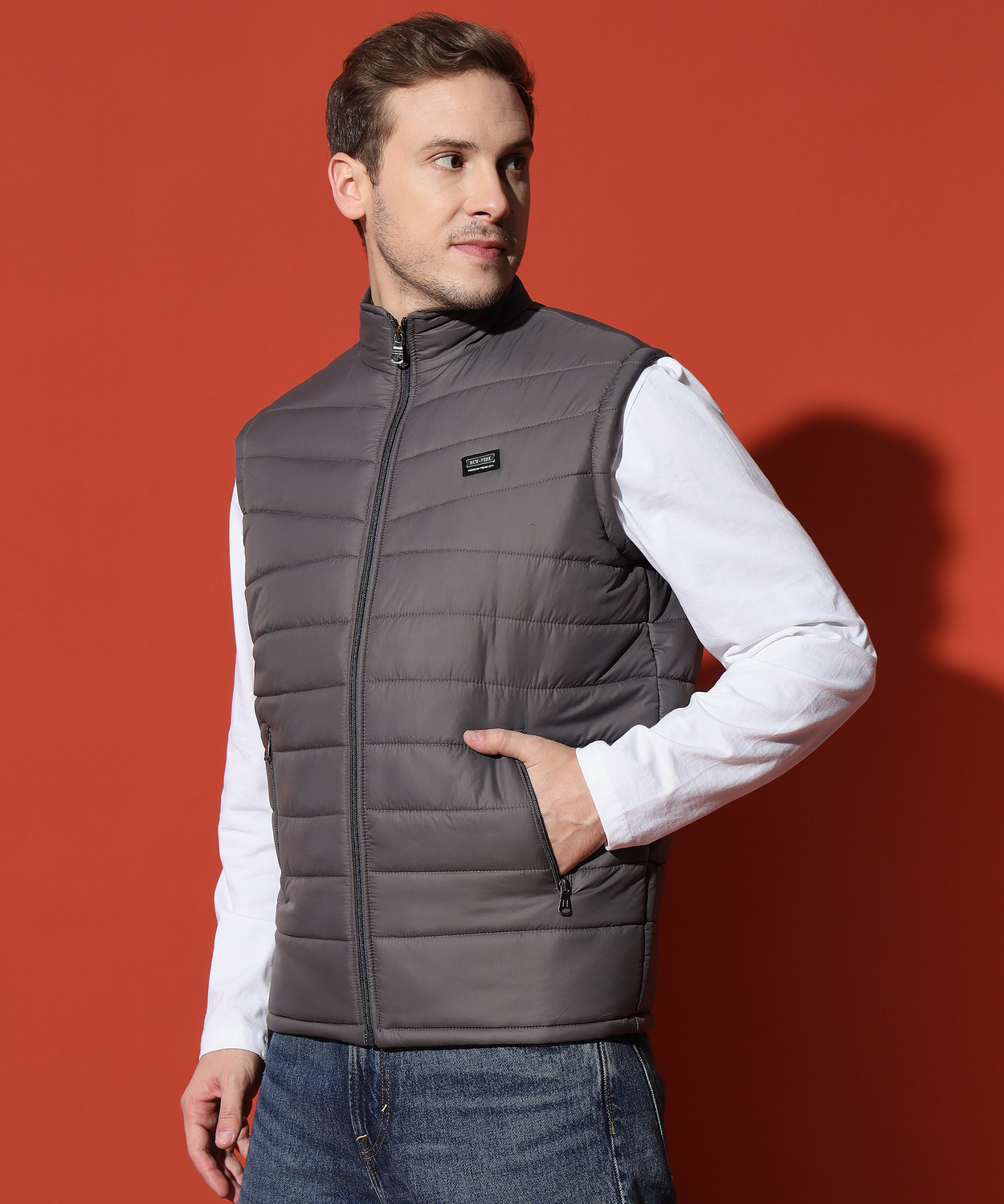 Image of Brayles Sleeveless Solid Men Jacket