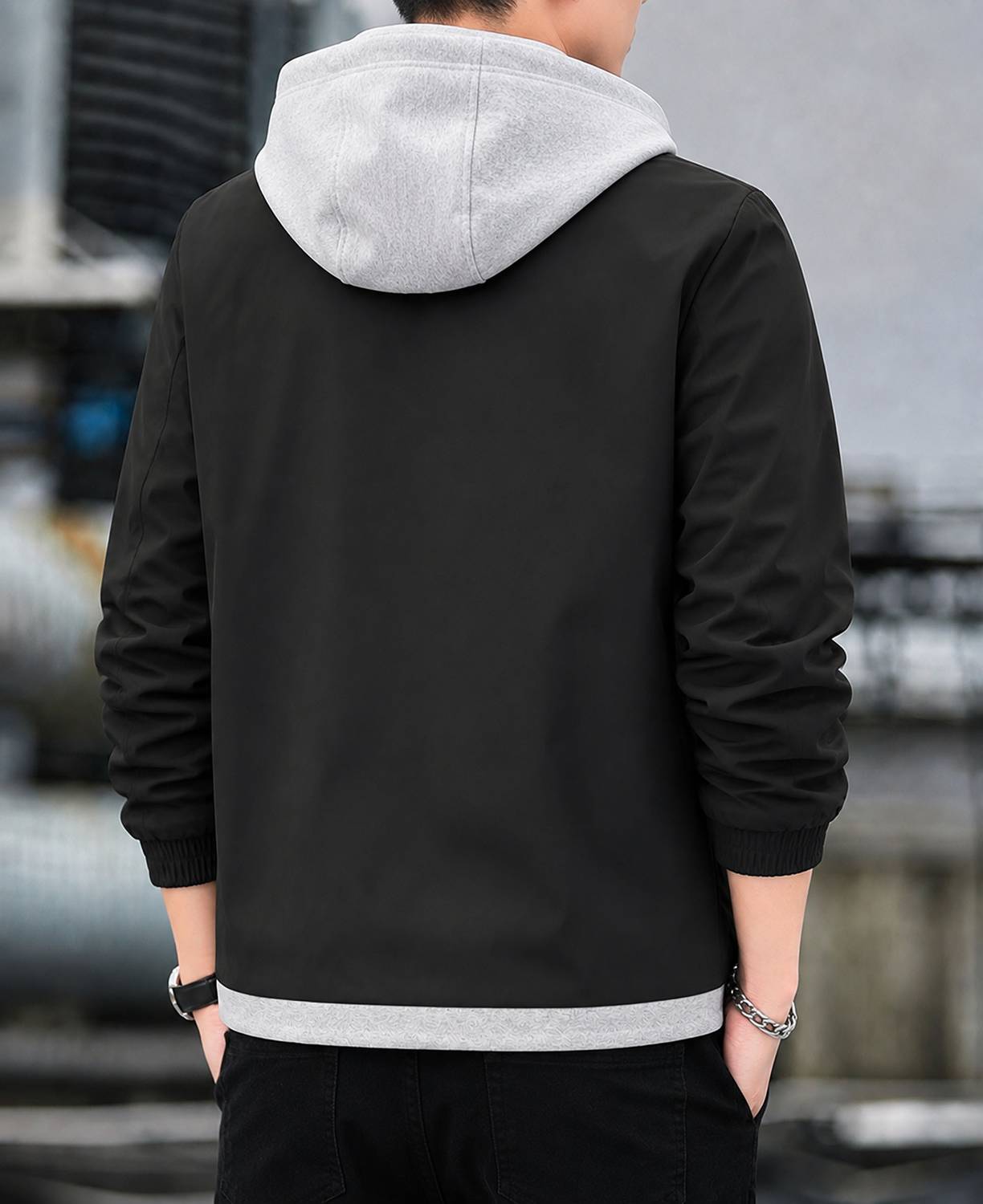 FUTSE PENO Men Colorblock Casual Jacket - Image 5