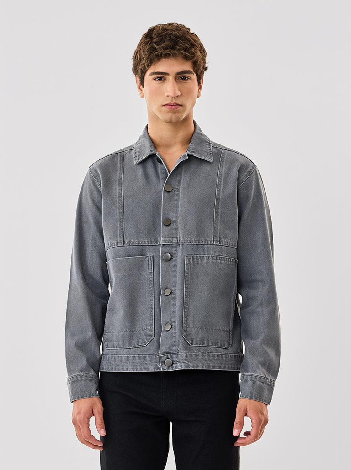 Image of Snitch Men Solid Casual Jacket