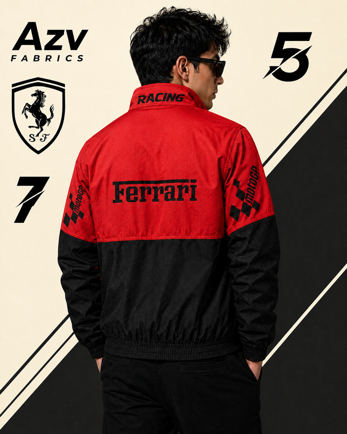 Image of Azy Fabrics Full Sleeve Printed Men Jacket