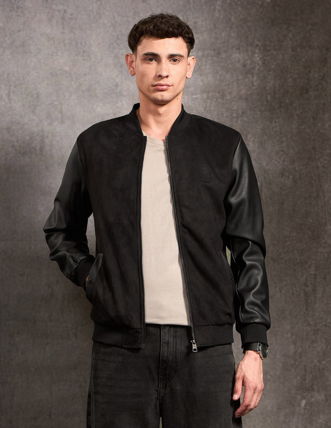Image of U.S. Polo Assn. Denim Co. Full Sleeve Printed Men Jacket
