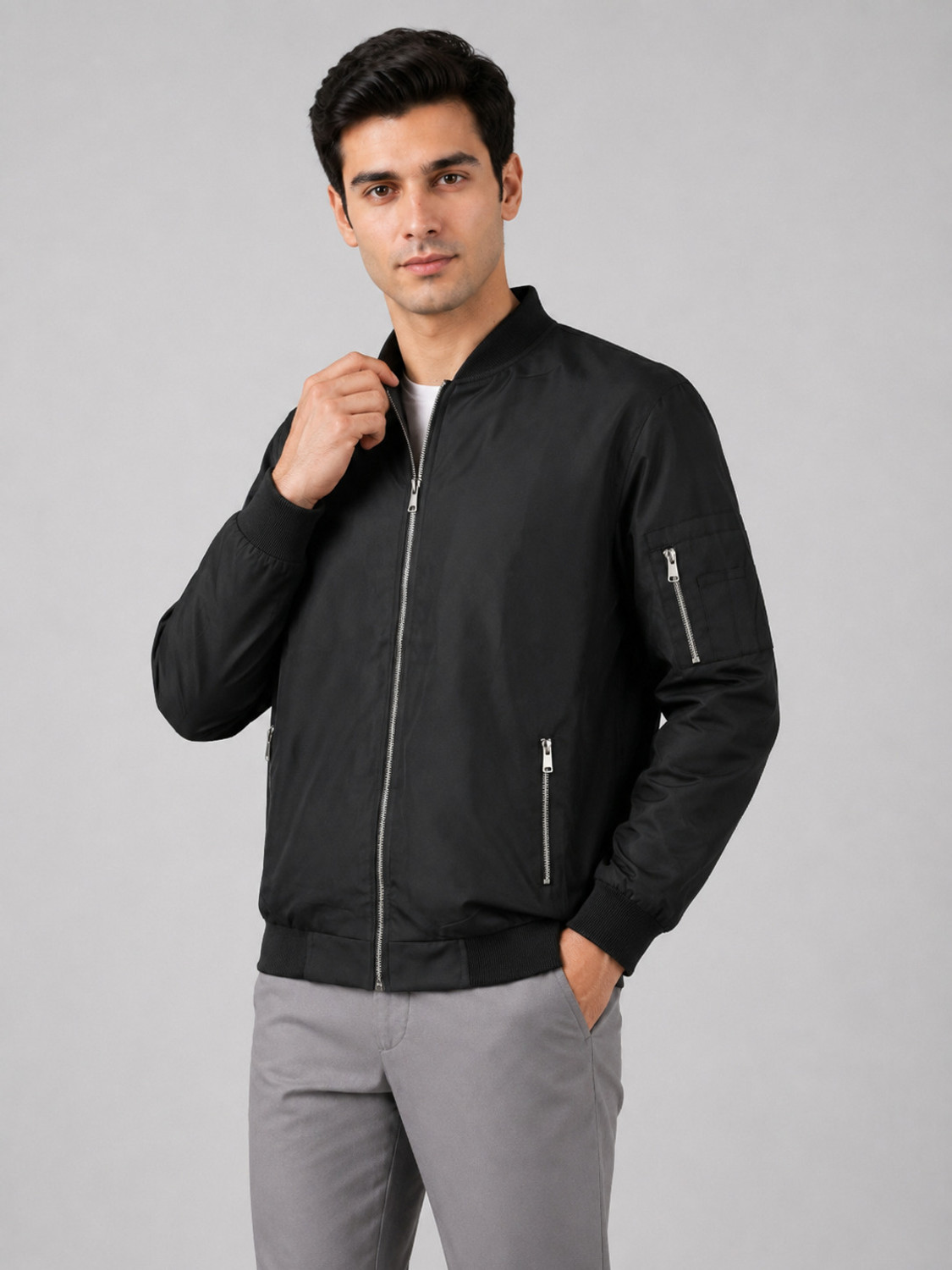 Image of Mia Fashion Full Sleeve Solid Men Jacket