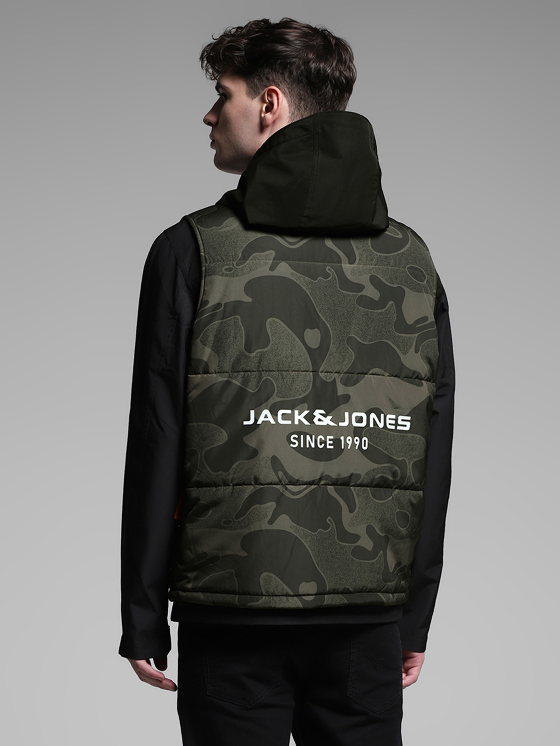 Image of JACK & JONES Full Sleeve Camouflage Men Jacket