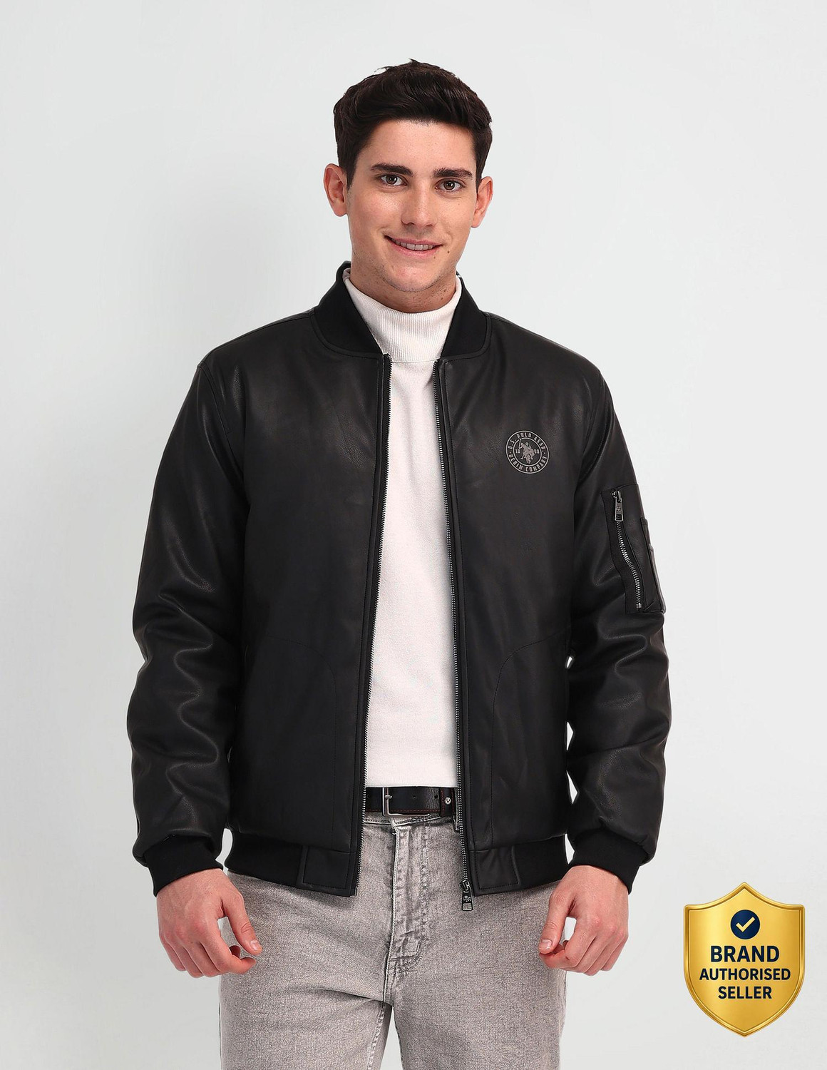 Image of U.S. POLO ASSN. Full Sleeve Solid Men Jacket