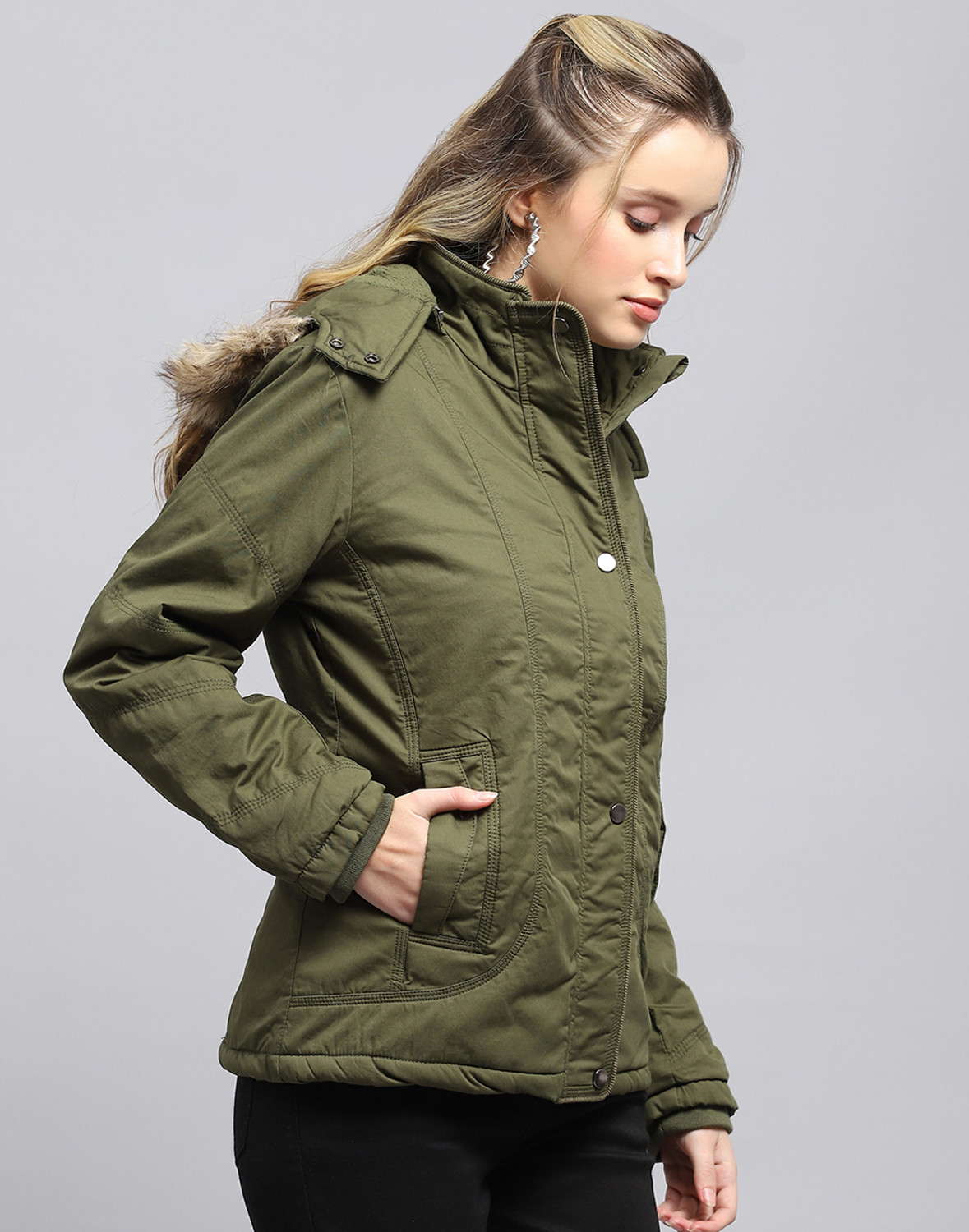 Image of MONTE CARLO Full Sleeve Solid Women Jacket