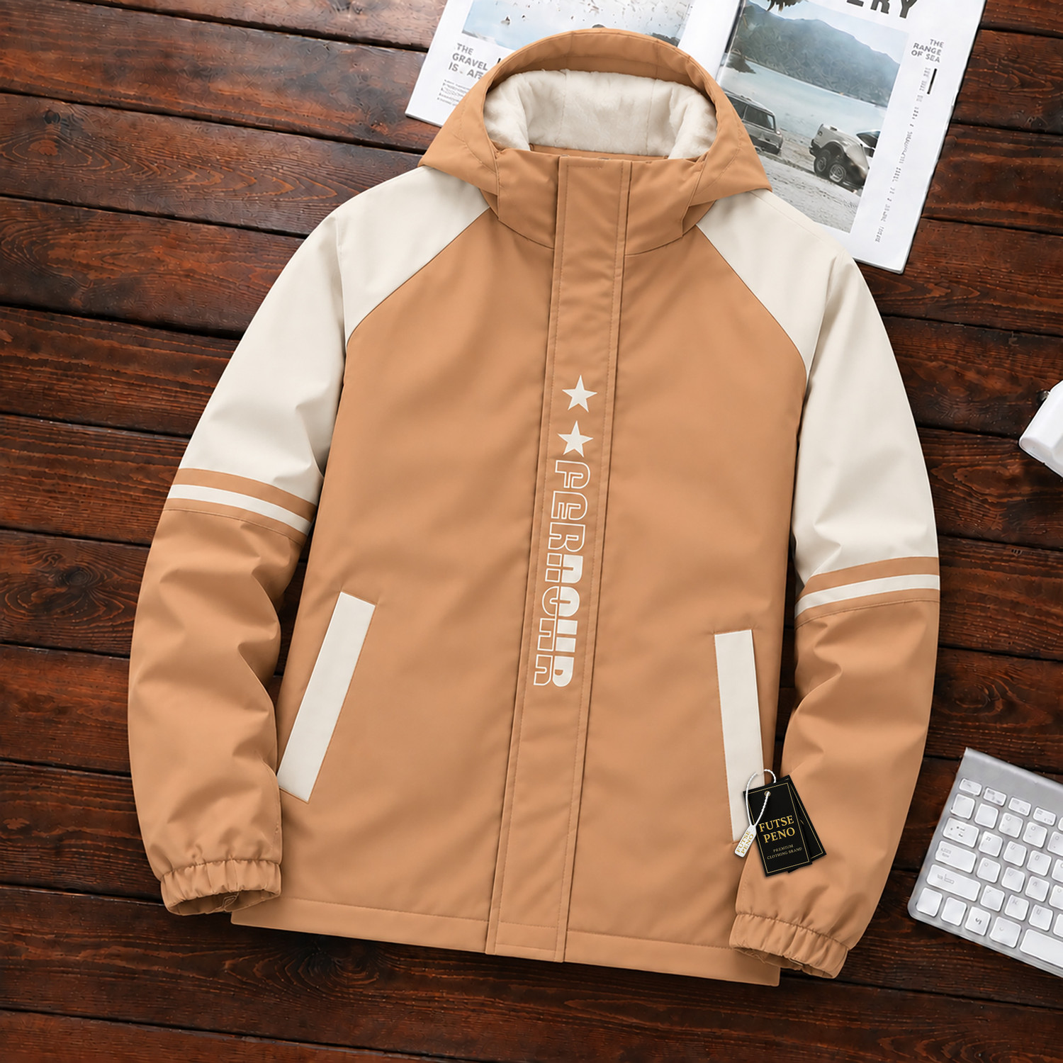 Image of FUTSE PENO Men Colorblock Sports Jacket