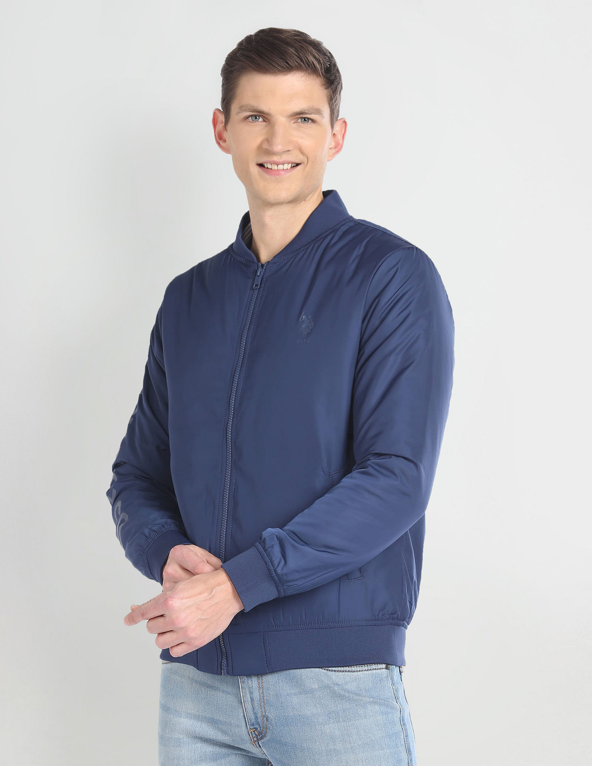 Image of U.S. POLO ASSN. Full Sleeve Solid Men Jacket