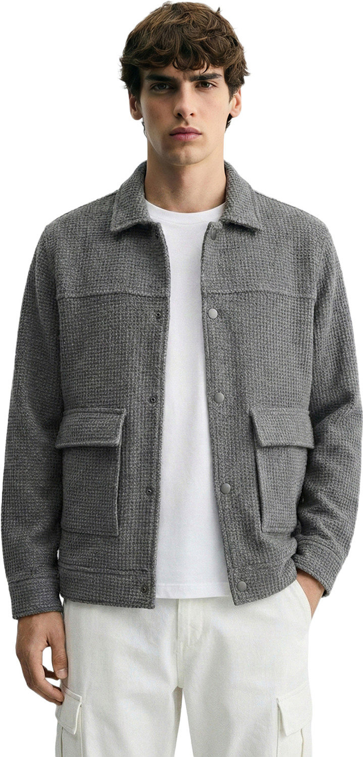Image of The Indian Garage Co. Full Sleeve Self Design Men Jacket
