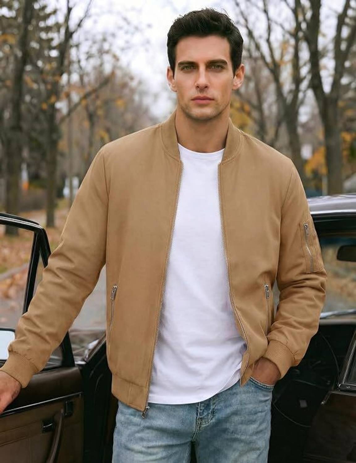 Classic Full Sleeve Solid Men Jacket - Image 5