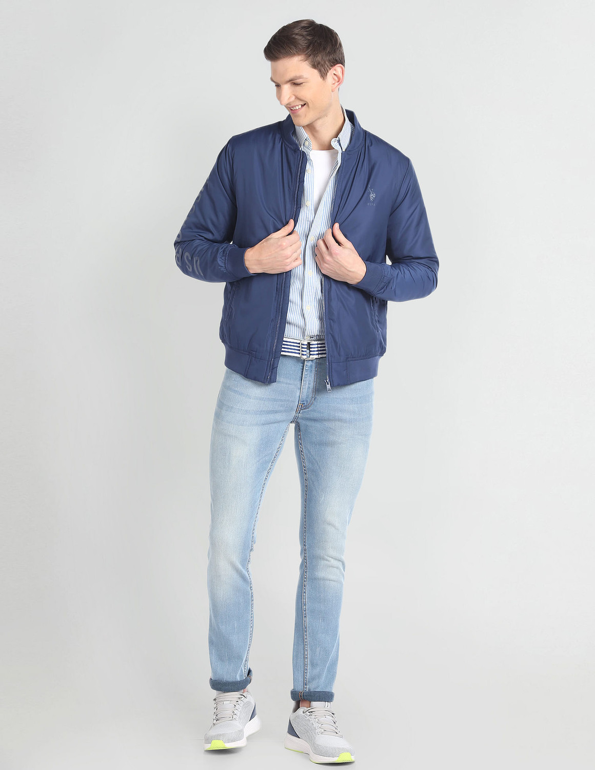 Image of U.S. POLO ASSN. Full Sleeve Solid Men Jacket