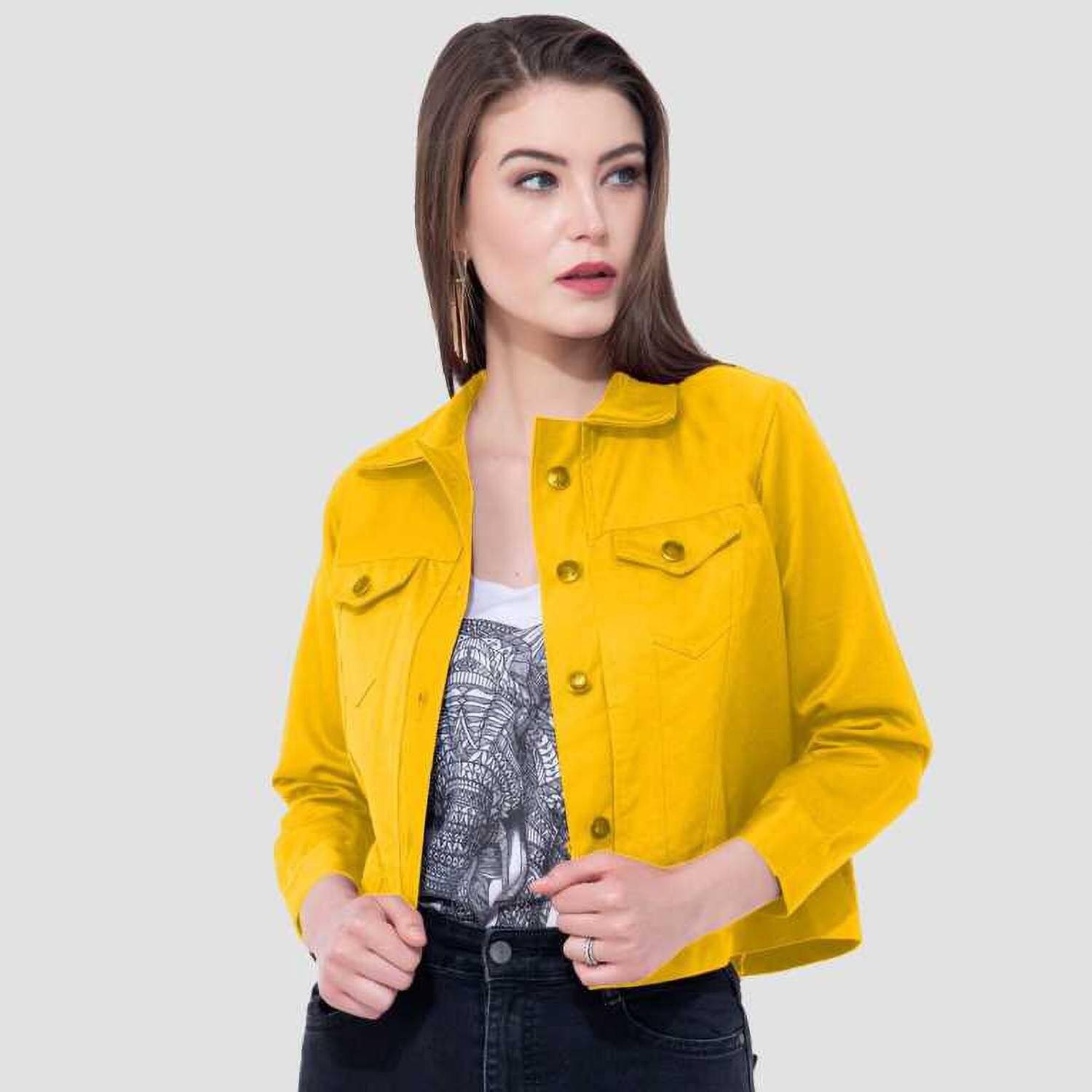 StyleRide 3/4th Sleeve Solid Women Denim Jacket - Buy StyleRide 3