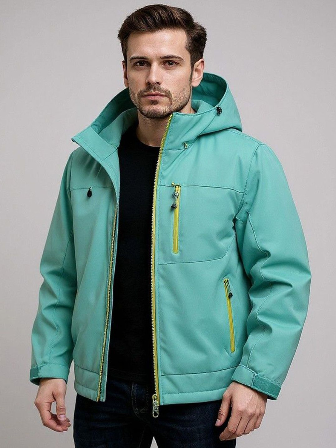 Image of Mast & Harbour Full Sleeve Solid Men Jacket