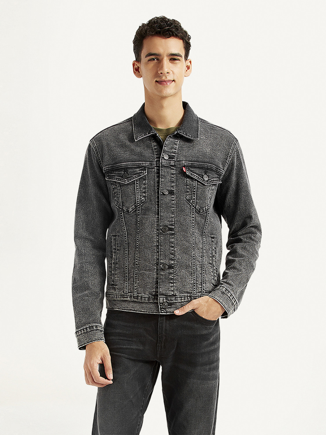 Image of LEVI'S Full Sleeve Solid Men Jacket
