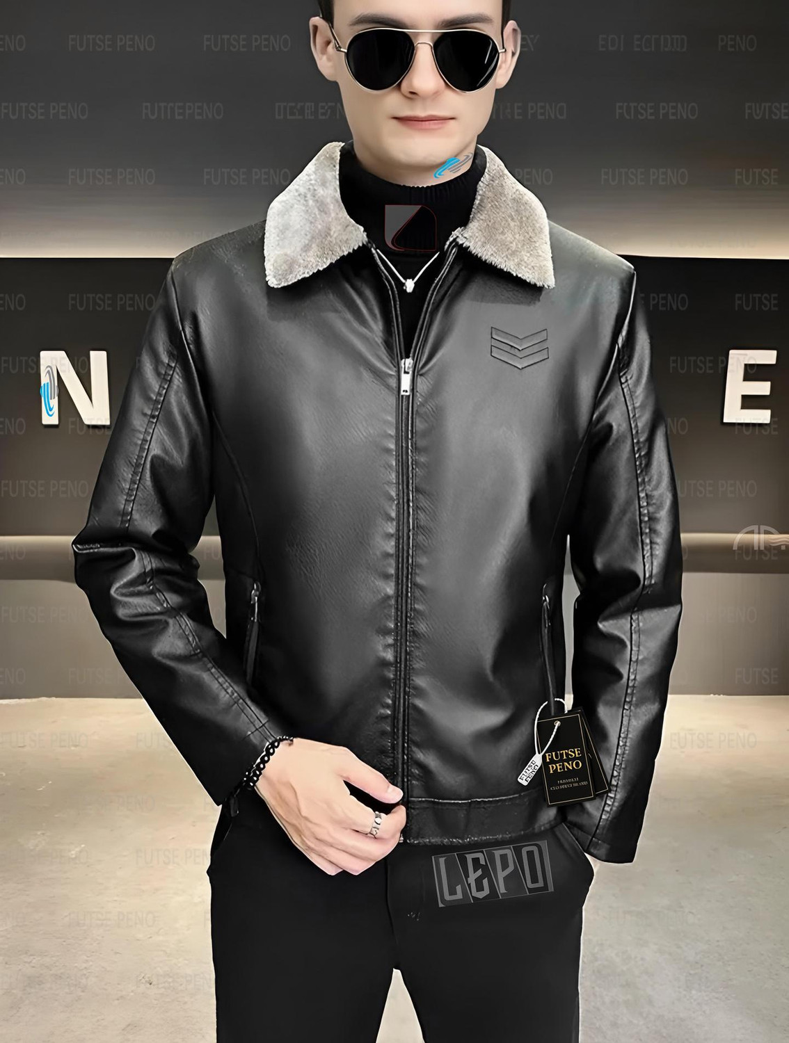 Image of FUTSE PENO Full Sleeve Solid Men Jacket