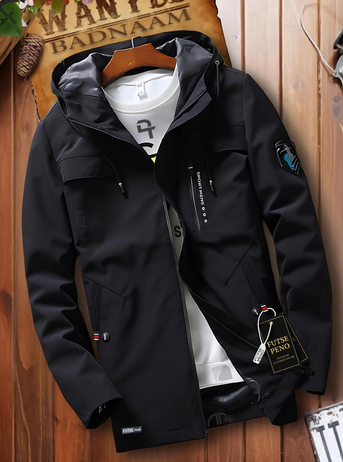 Image of FUTSE PENO Full Sleeve Solid Men Jacket