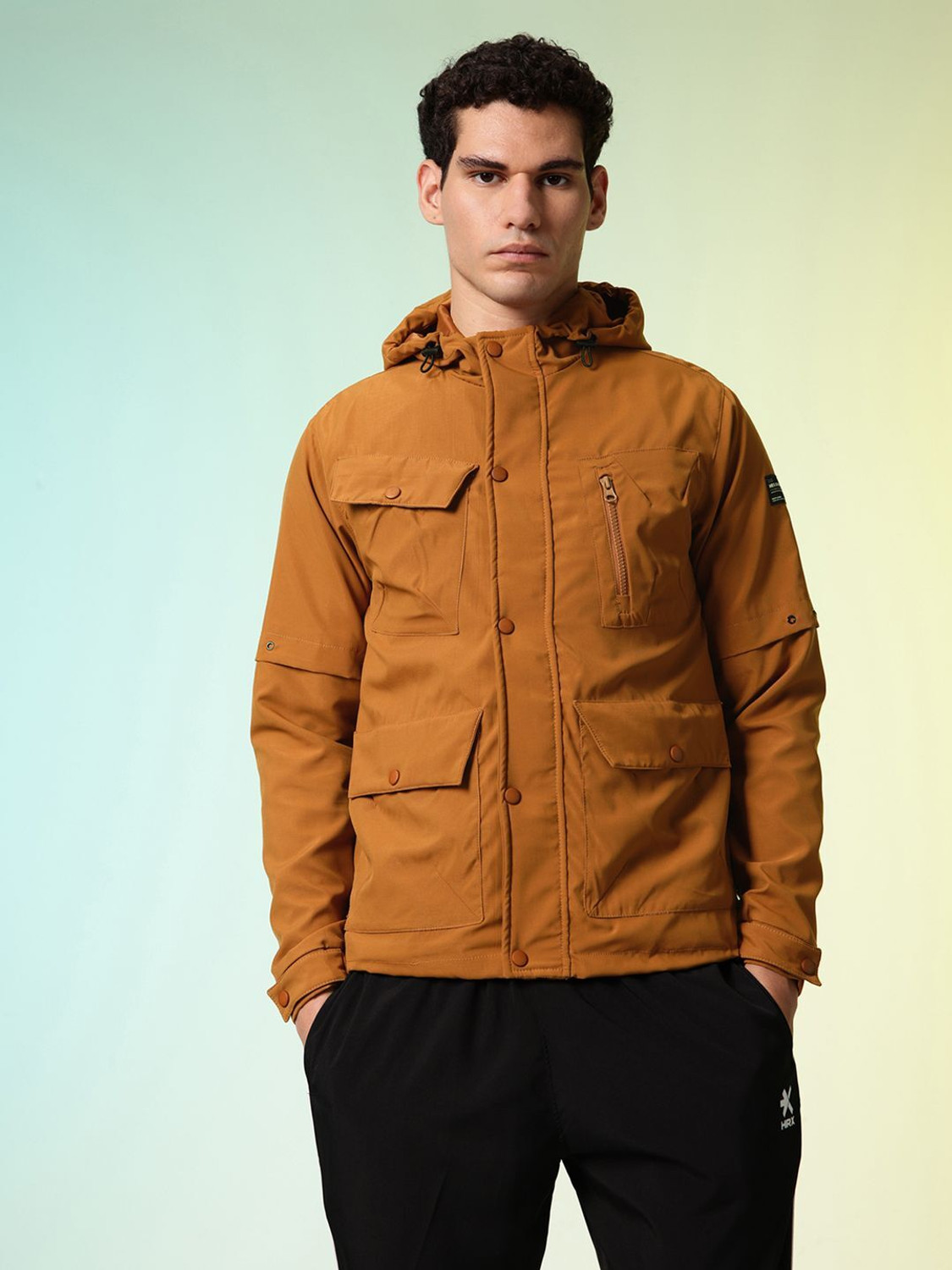 Image of HRX by Hrithik Roshan Full Sleeve Solid Men Jacket