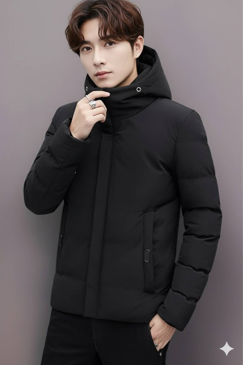 Hooded Jacket Yoonikk Men's Bomber Jacket DGK Armory Black