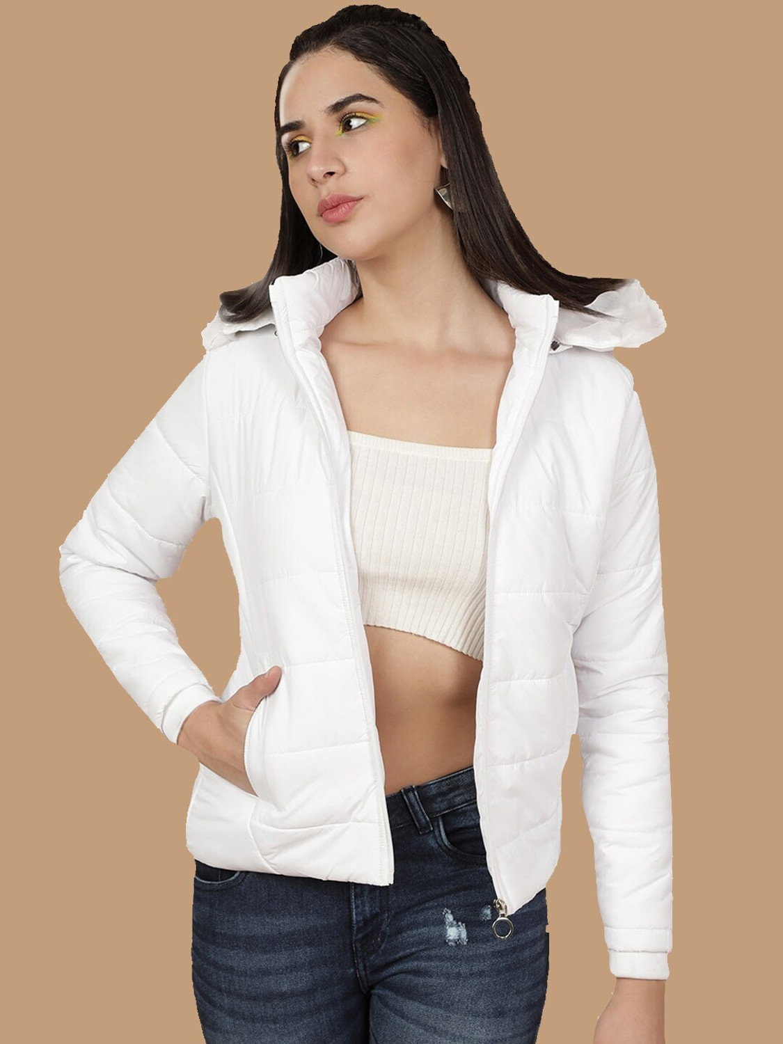 Image of Freehand by The Indian Garage Co. Full Sleeve Solid Women Jacket