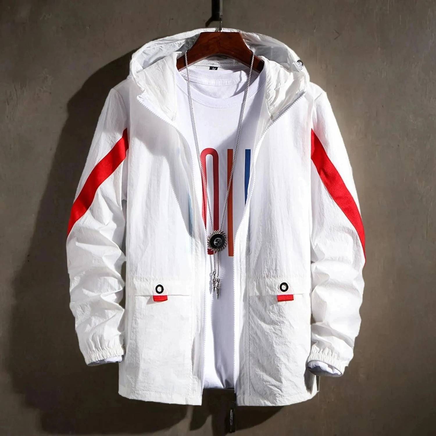 Men Applique Casual Jacket - Image 3