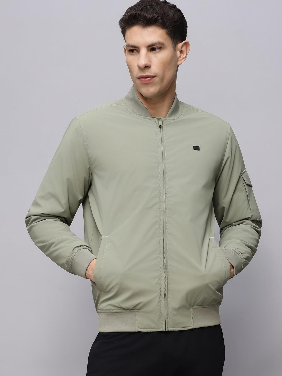 Image of REEBOK Men Solid Casual Jacket