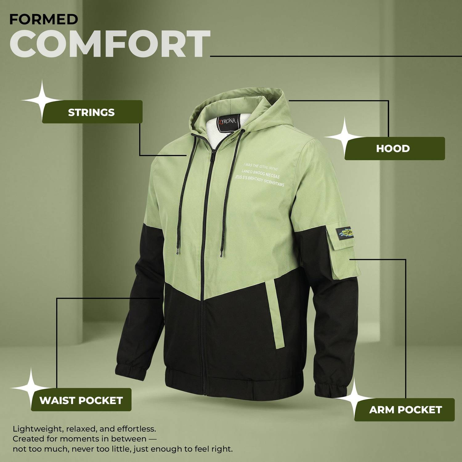 ZYRONA Full Sleeve Colorblock Men Jacket - Buy ZYRONA Full Sleeve
