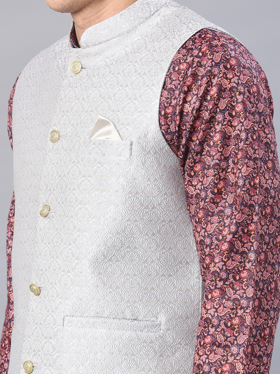 Image of V-MART Sleeveless Self Design Men Jacket
