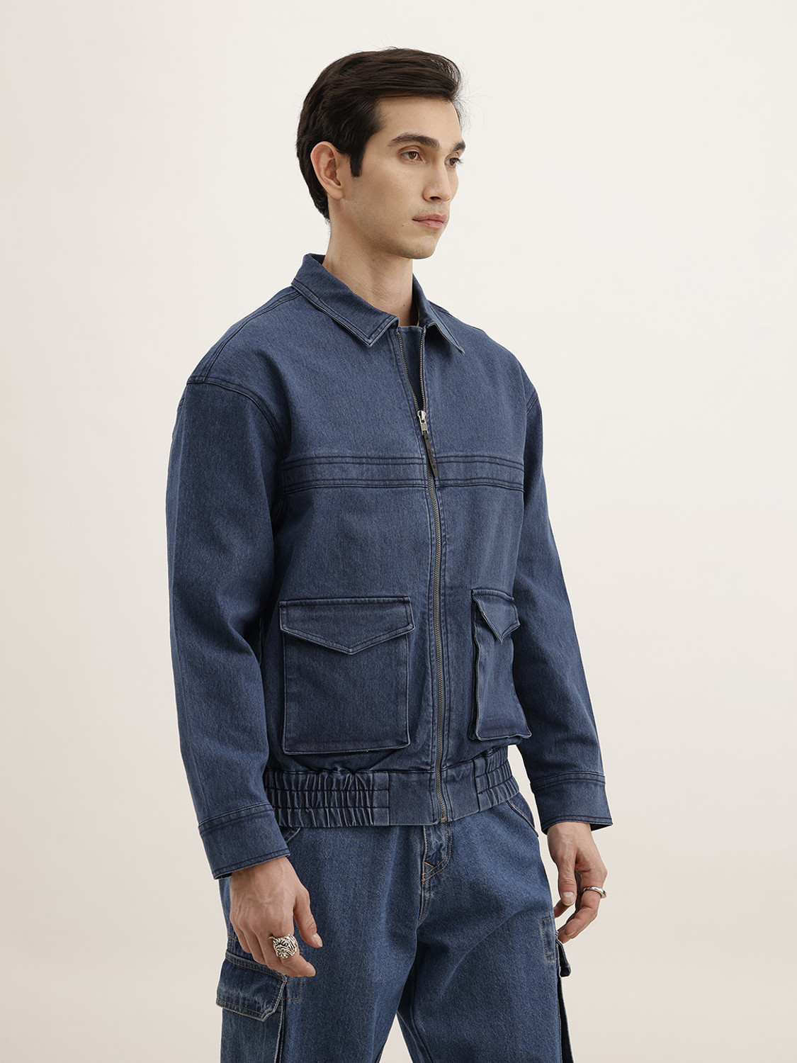 Image of WROGN Full Sleeve Solid Men Jacket