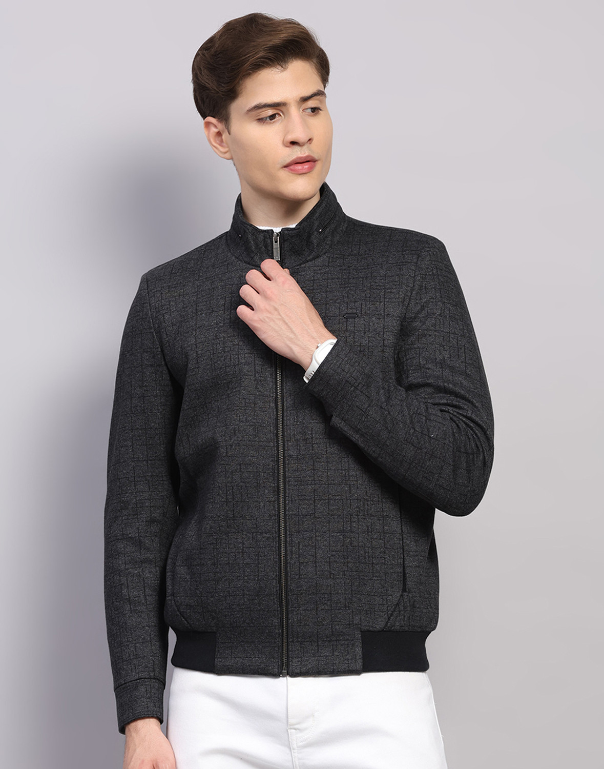 Image of MONTE CARLO Men Checkered Casual Jacket
