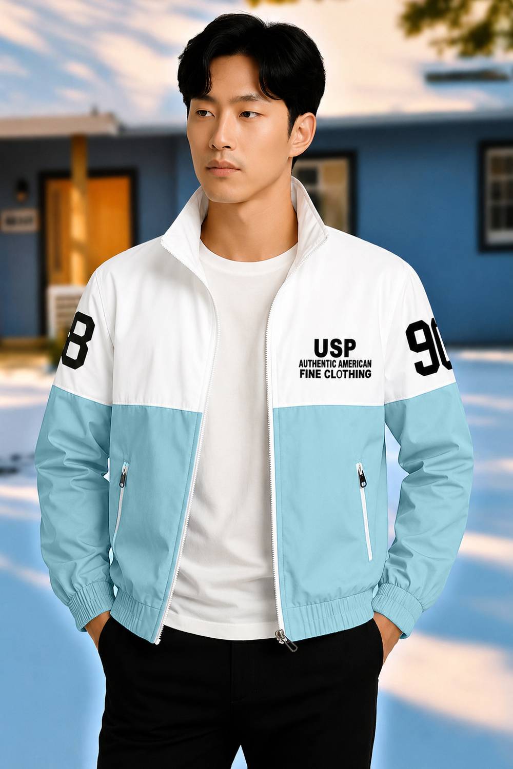 Plus91 Full Sleeve Colorblock Men Jacket - Image 4