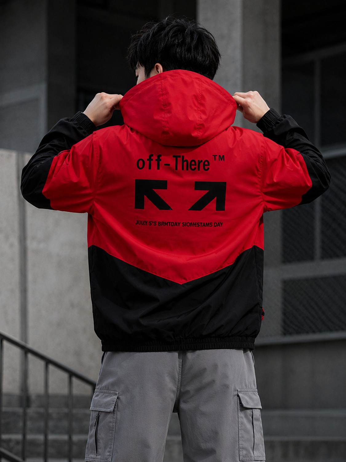 Image of Five Doggies Full Sleeve Colorblock Men Jacket