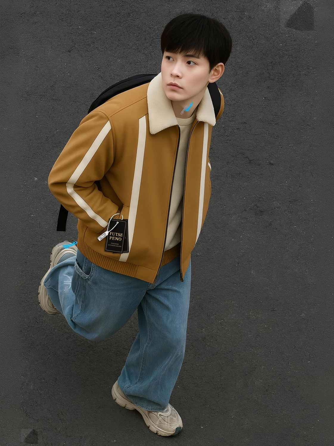 Image of FUTSE PENO Full Sleeve Striped Men & Women Jacket
