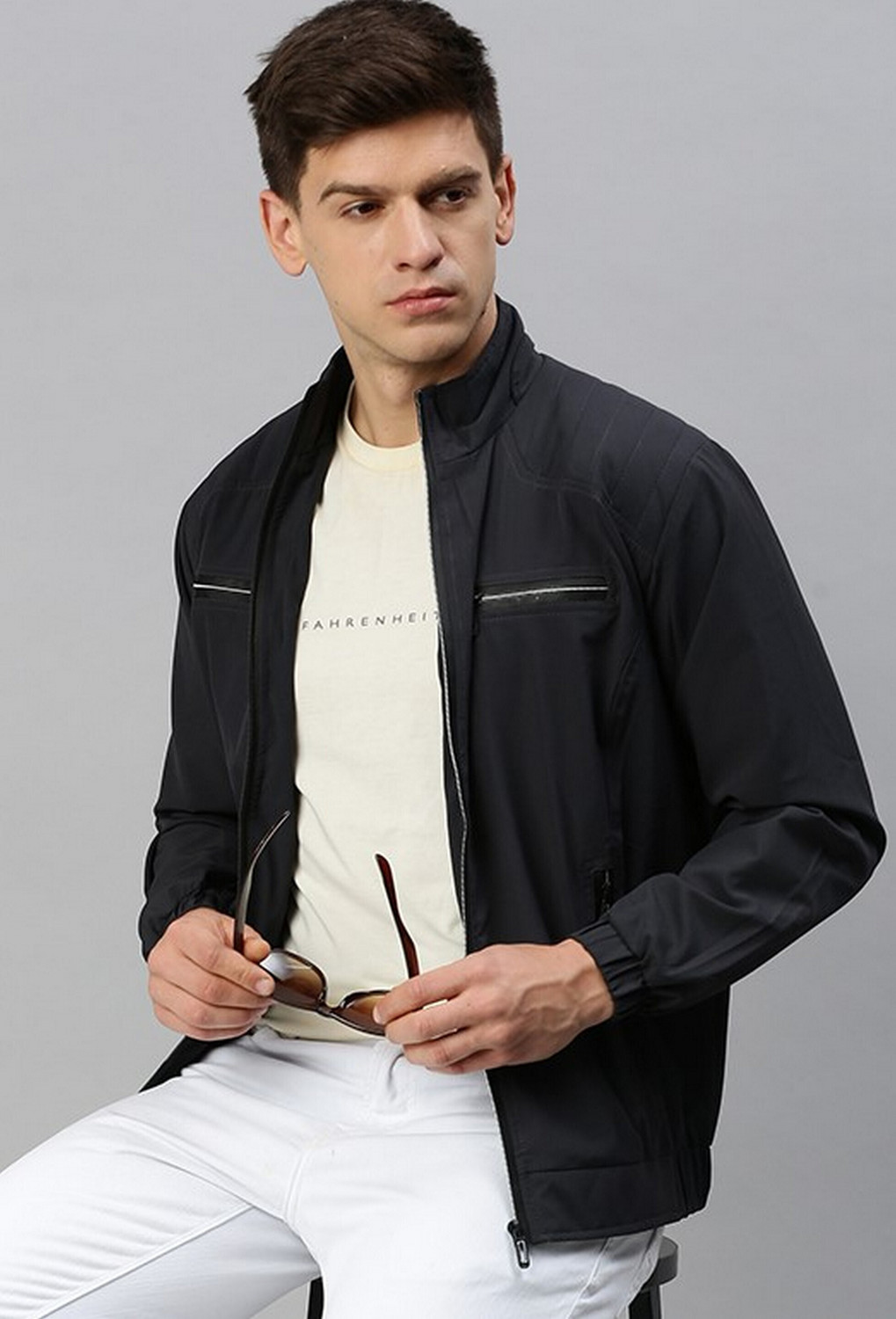 Image of VOXATI Full Sleeve Solid Men Jacket
