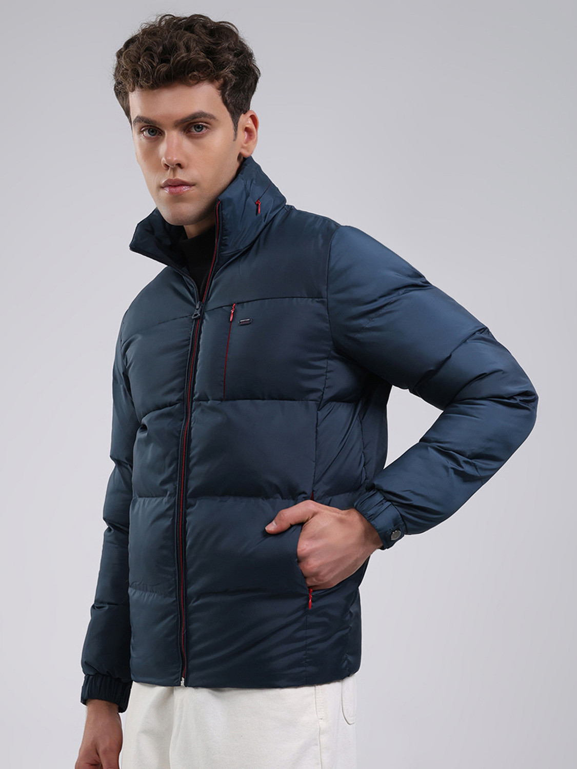 Image of MONTE CARLO Men Solid Casual Jacket
