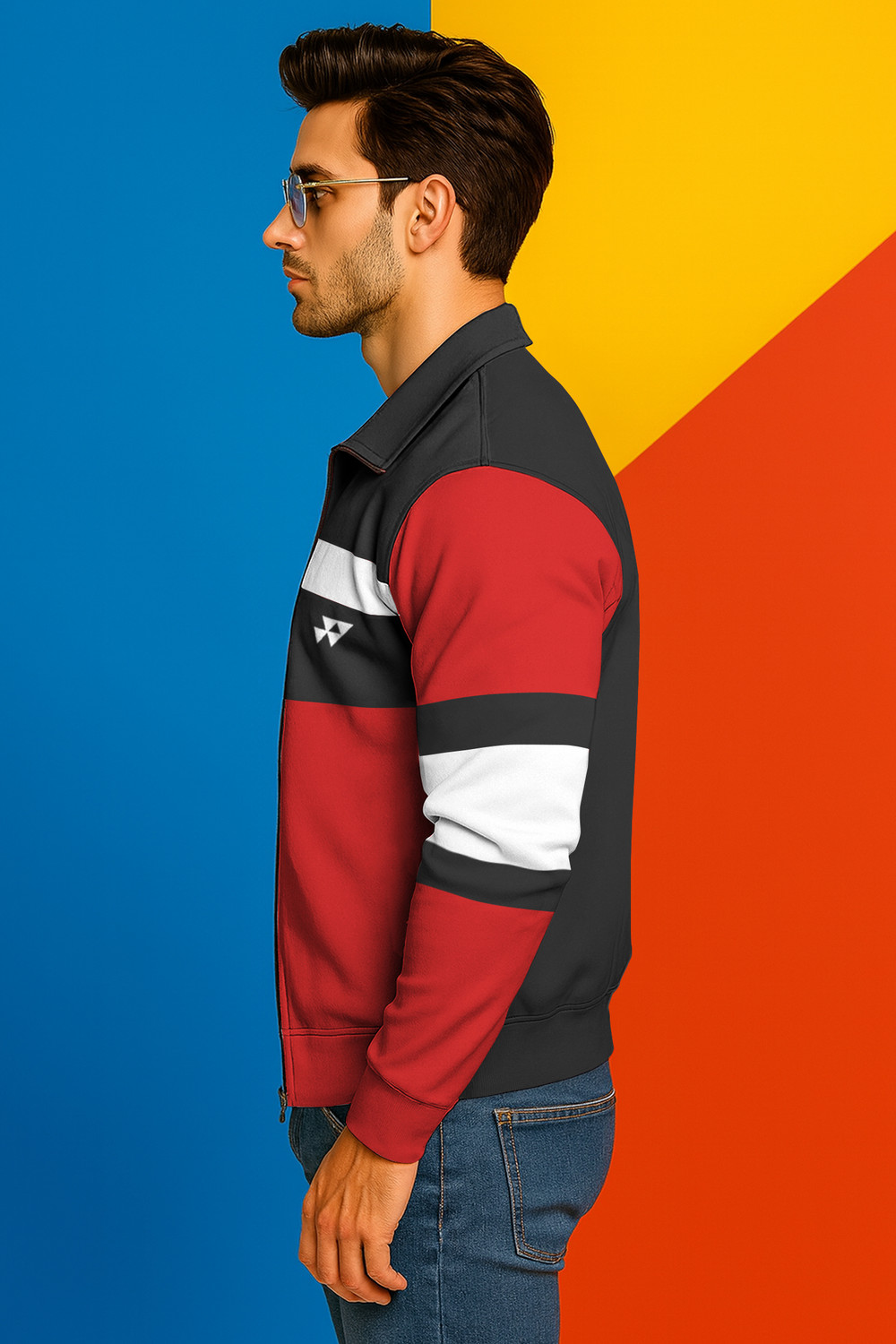 Image of KELONBRO Full Sleeve Colorblock Men Jacket