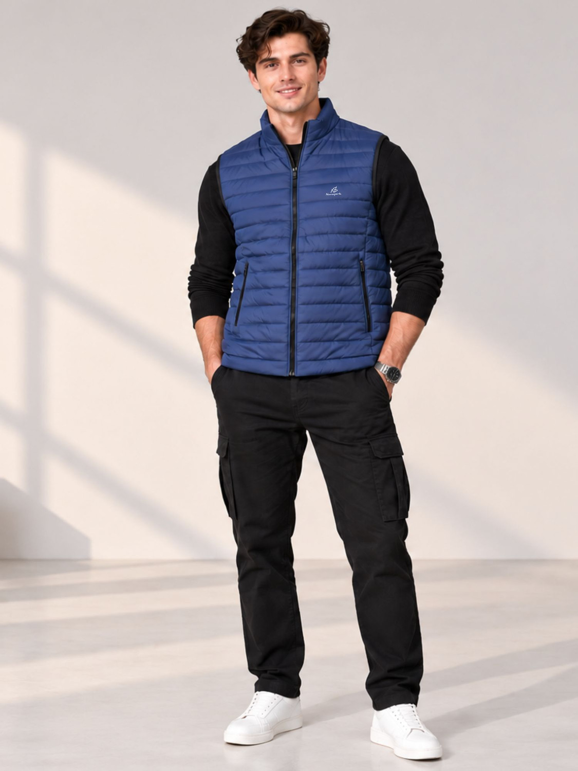 Image of NUEVOSPORTA Men Solid Puffer Jacket