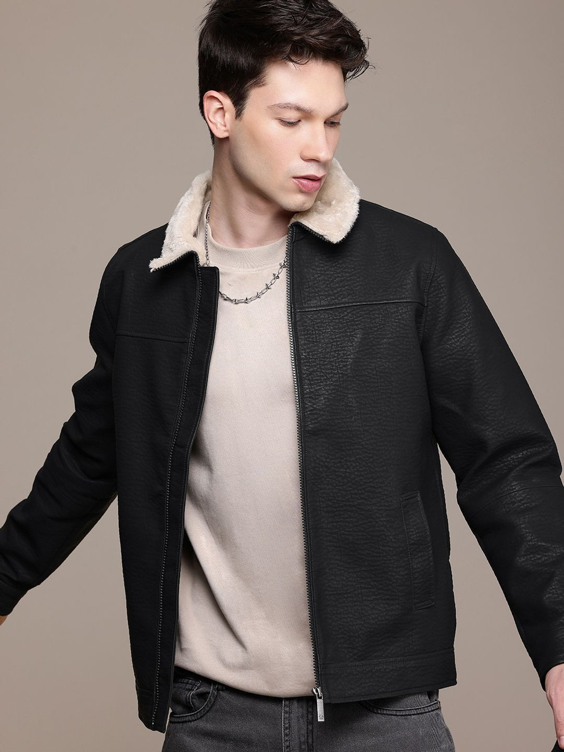 Image of WROGN Full Sleeve Solid Men Jacket