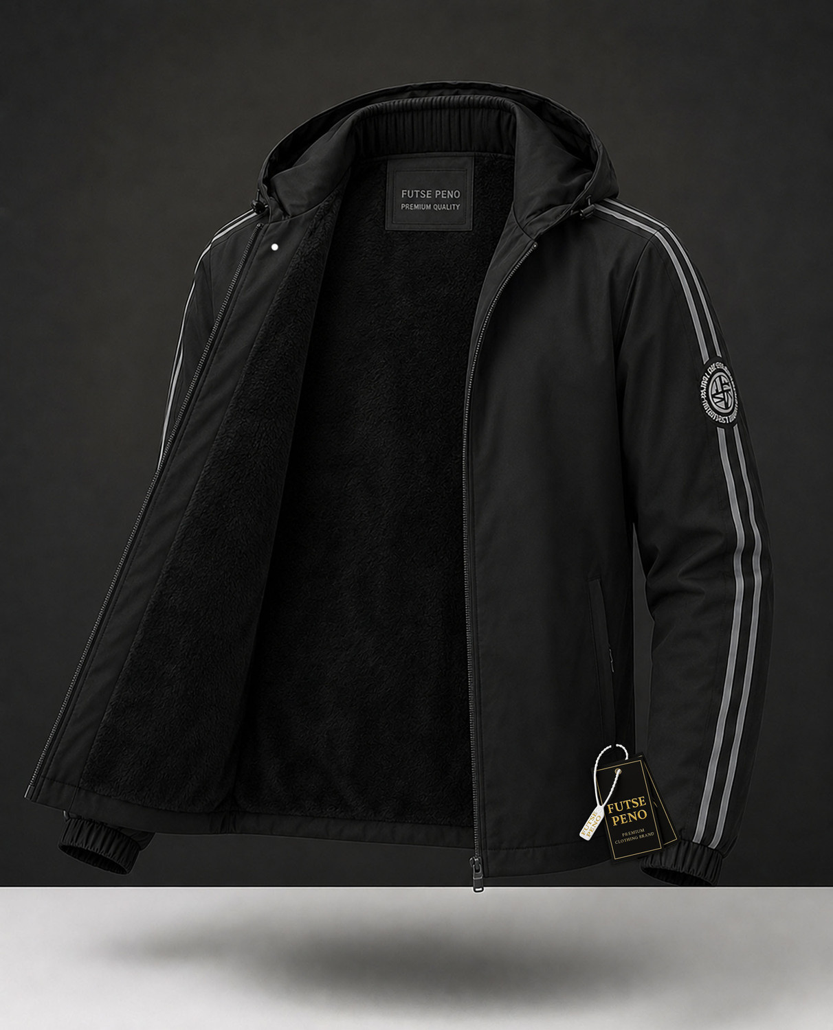 Image of FUTSE PENO Men Striped Casual Jacket