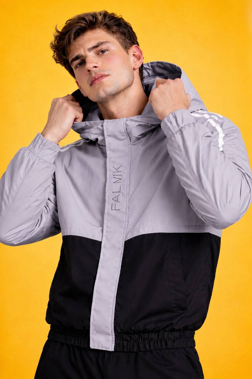 Stolyn Korean Striped Men Wind Cheater - Image 1