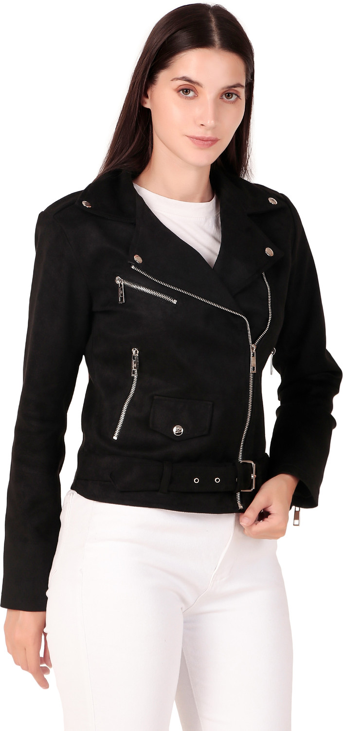 Image of Leather Retail Full Sleeve Solid Women Jacket