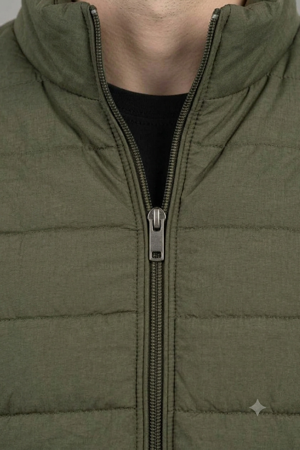 Image of lethx Men Solid Puffer Jacket