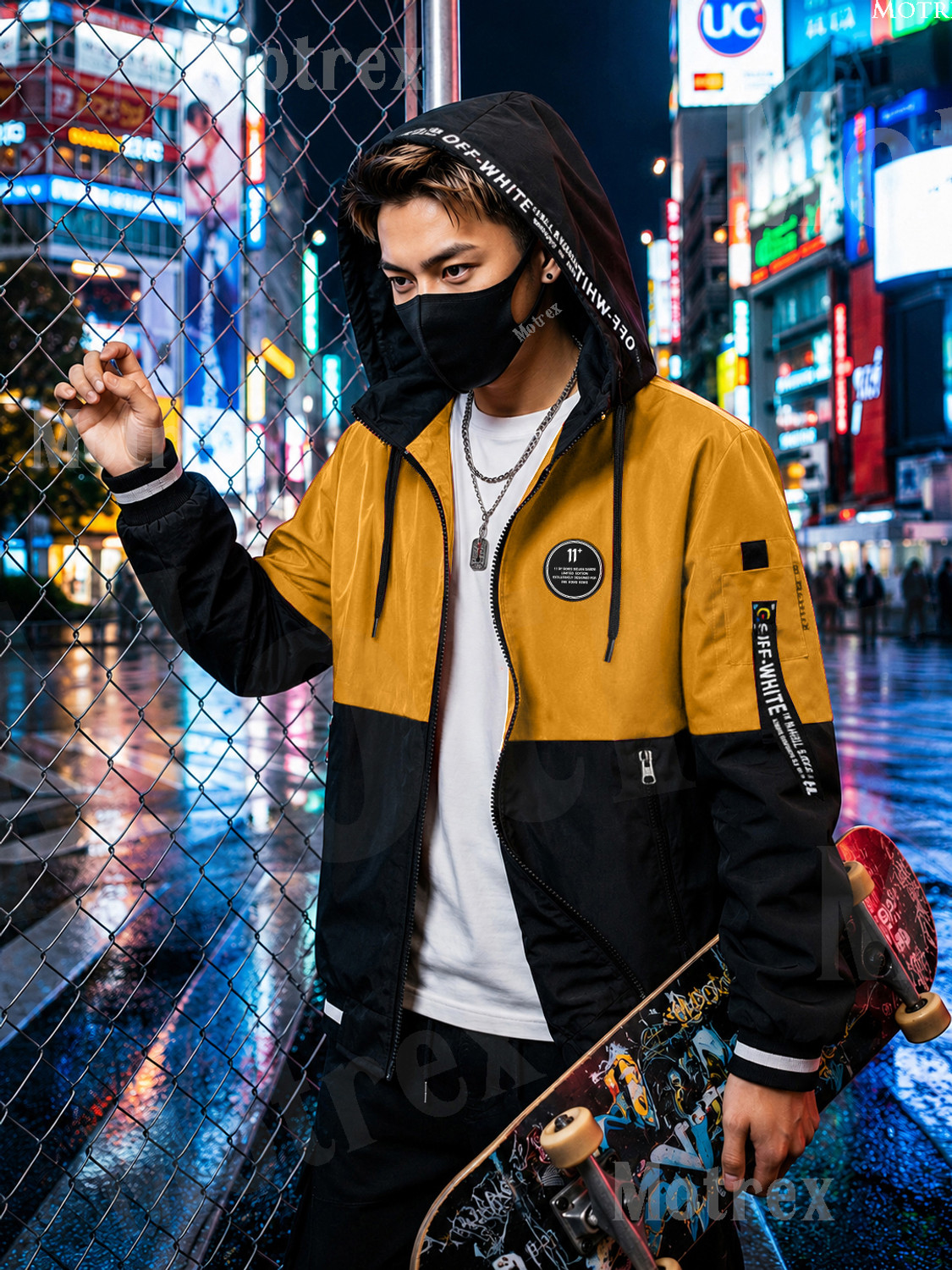 Image of MOTREX Men Colorblock Casual Jacket
