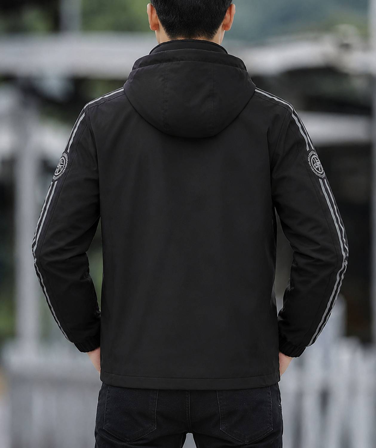 FUTSE PENO Full Sleeve Striped Men Jacket - Image 3