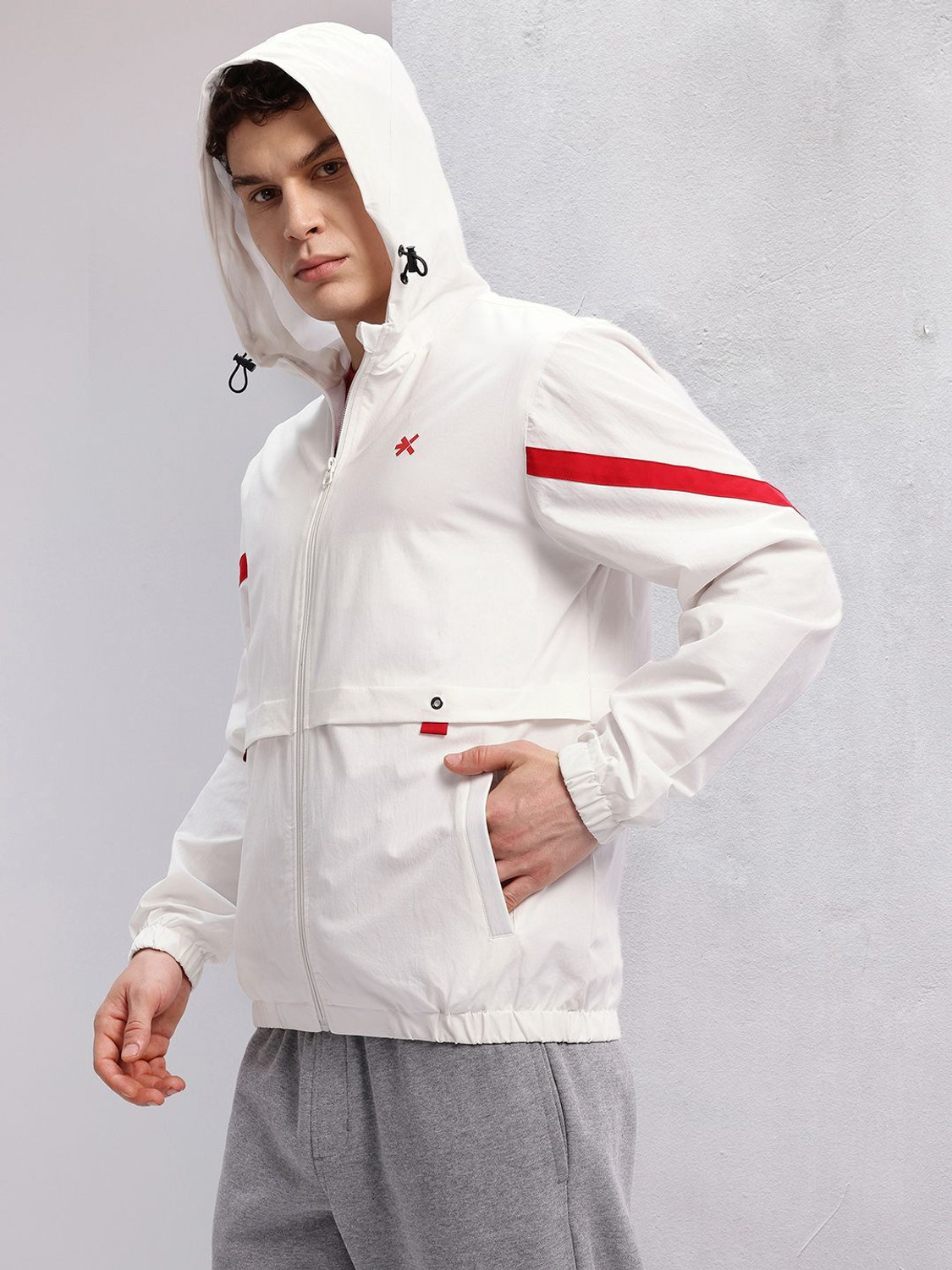 Image of HRX by Hrithik Roshan Full Sleeve Solid Men Sports Jacket
