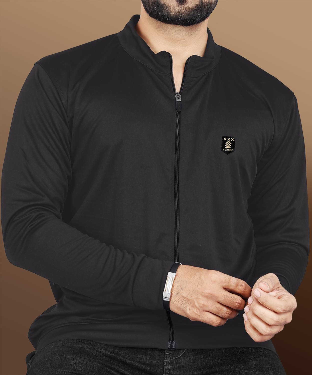 VeBNoR Full Sleeve Solid Men Jacket - Image 1