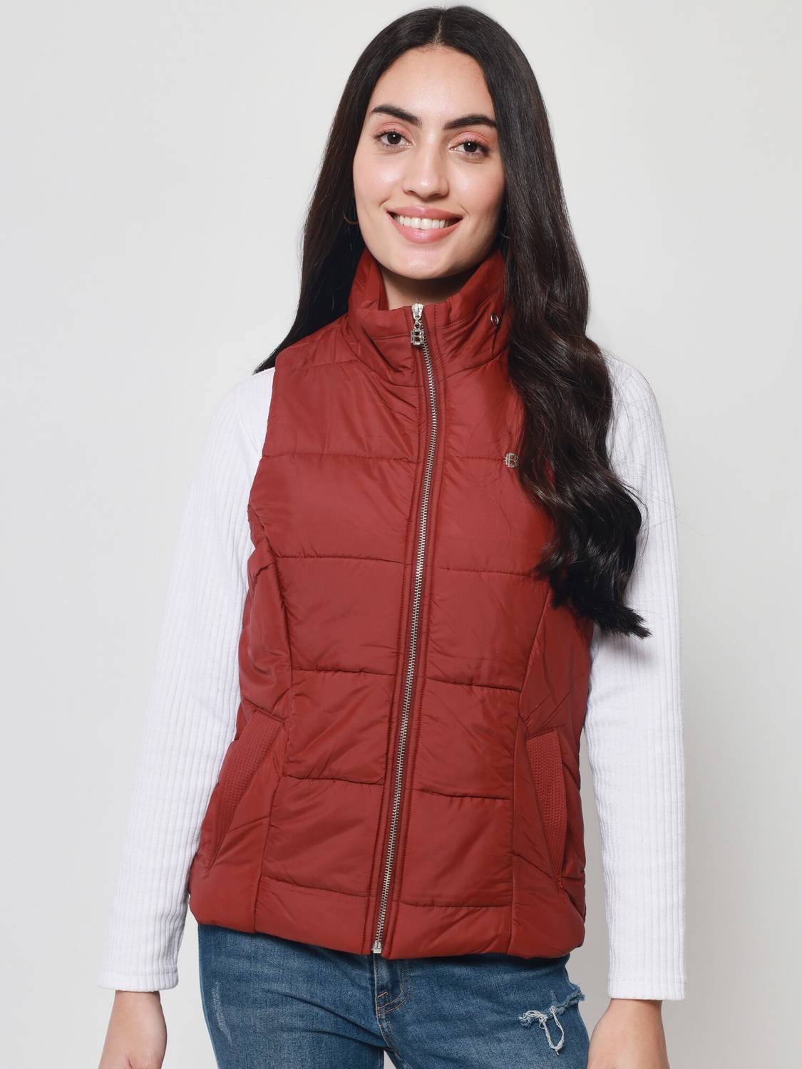 BEATNIK Sleeveless Solid Women Jacket