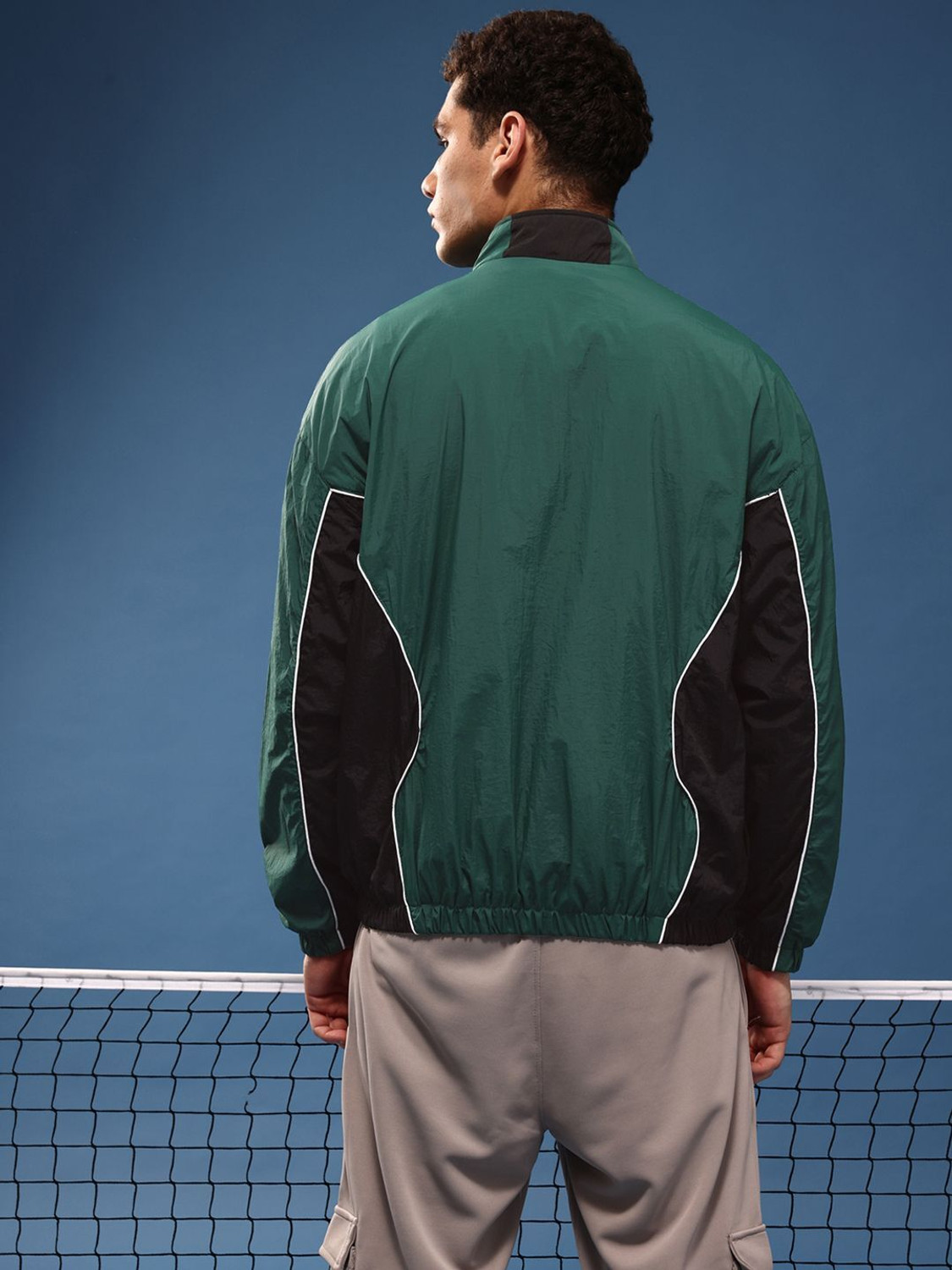Image of SLAZENGER Full Sleeve Colorblock Men Jacket
