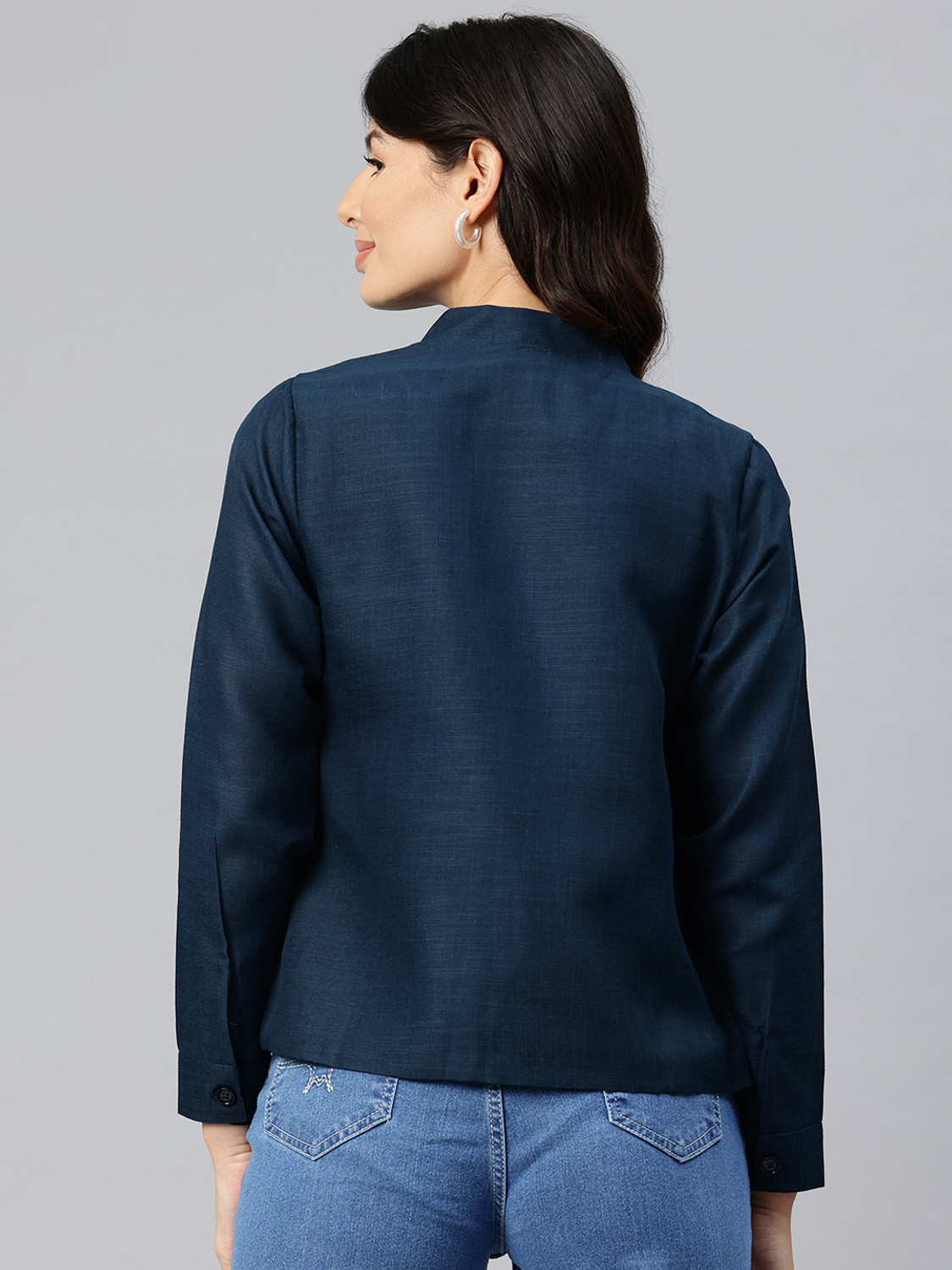 Image of Cottinfab Full Sleeve Solid Women Jacket