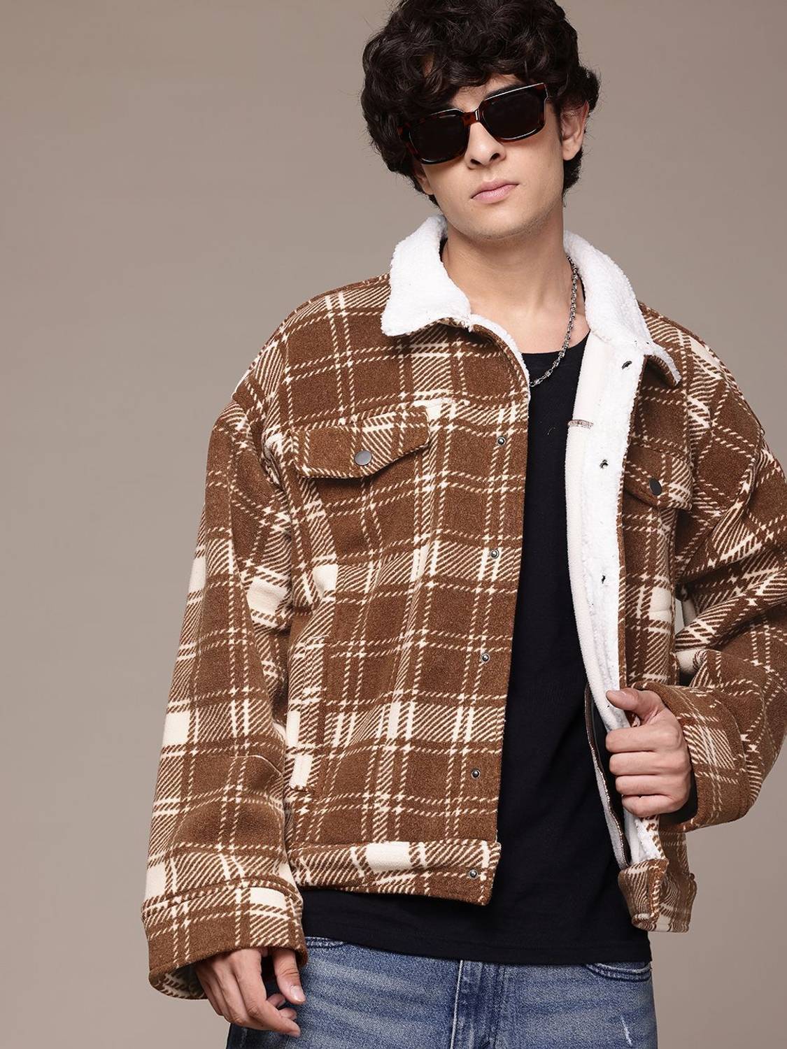 Roadster Full Sleeve Checkered Men Jacket - Image 1