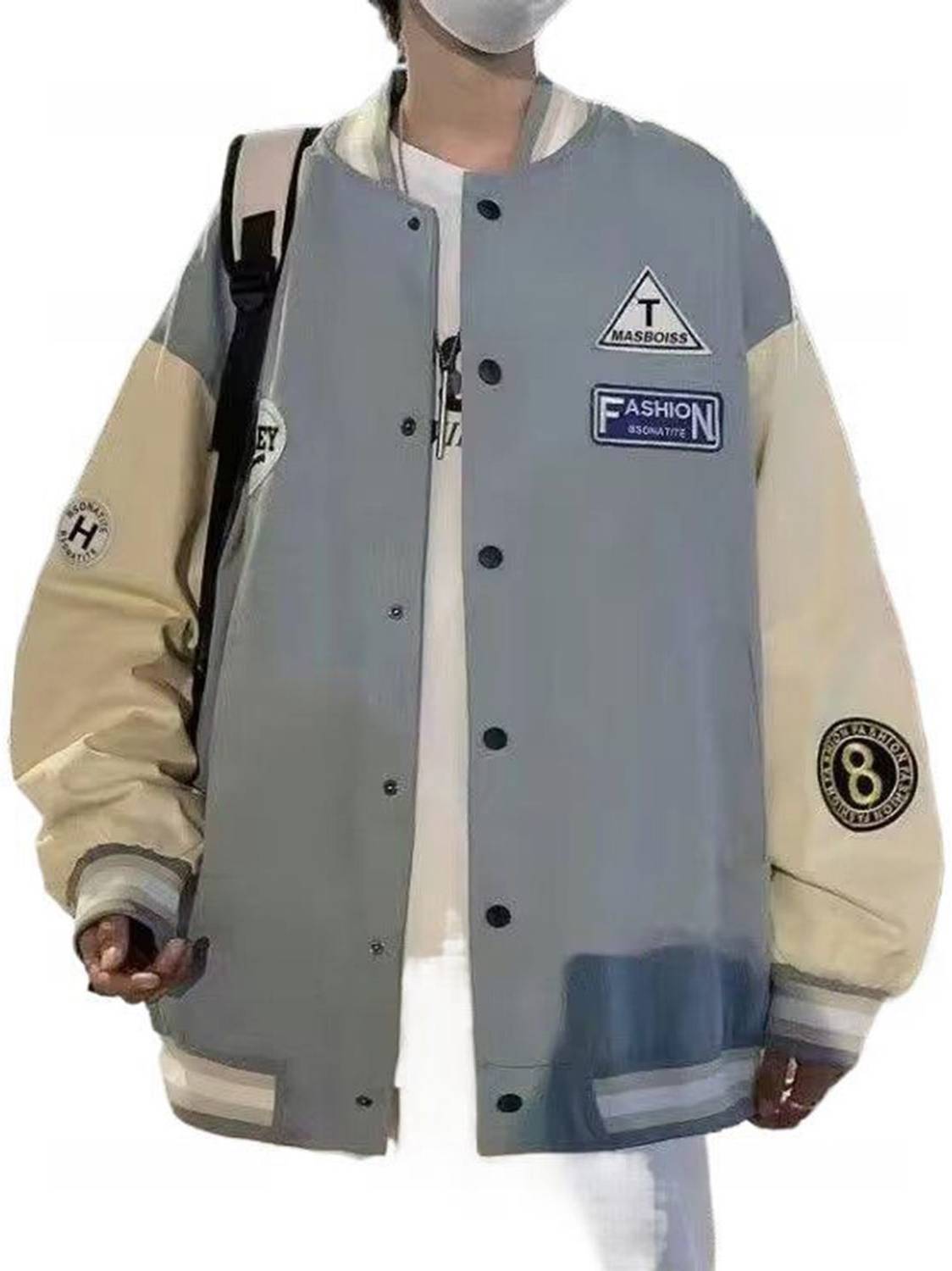 HERE&NOW Men's Full Sleeve Applique Colorblock Jacket - Image 2